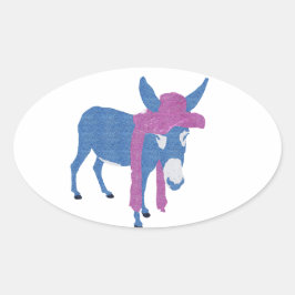 Denim Jenny Ovalt Klistermärke