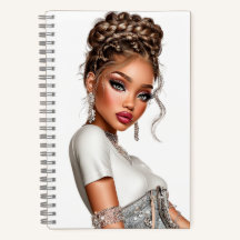 Denim-korsett Glamour-flicka Spiral anteckningsbok