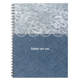 Denim & Lace Personlig Rustik Journal Bok Anteckningsbok