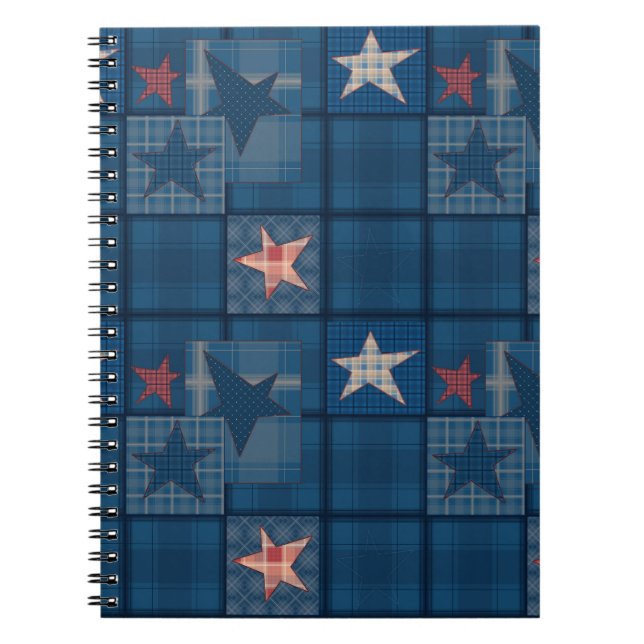 Denim lappchwork anteckningsbok (Framsidan)