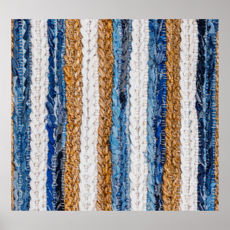 Denim lappverk: Återvunna jeans matta. Poster