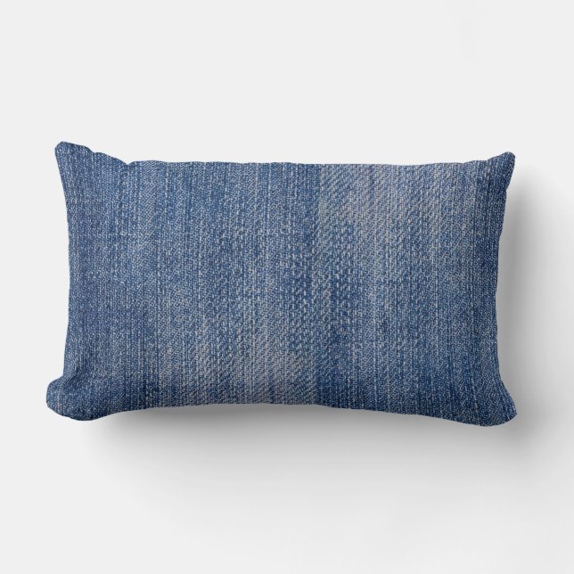 DENIM-LOOK LUMBAR PILLOW LUMBARKUDDE (Framsida)
