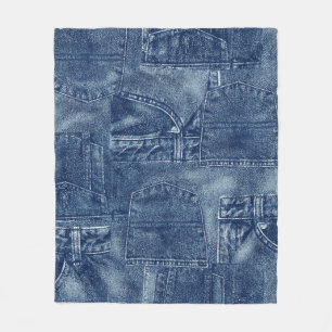 Denim-material Fleecefilt