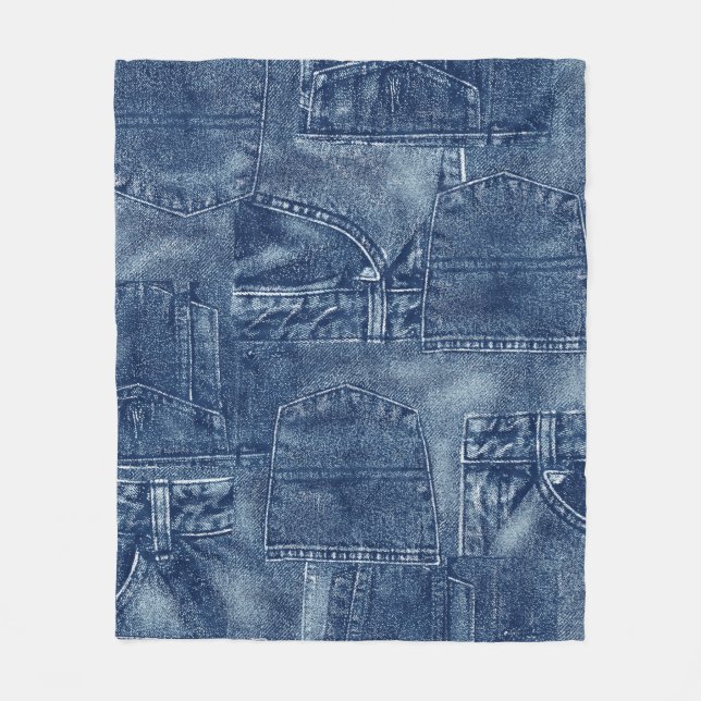 Denim-material Fleecefilt (Framsidan)