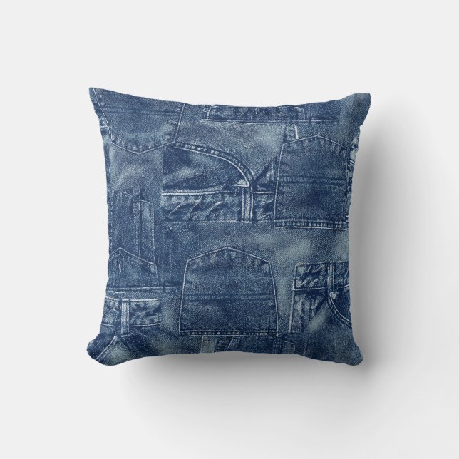 Denim material, kudde (Framsida)