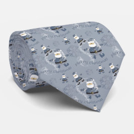 Denim Mode Jul Tomte Mönster Slips
