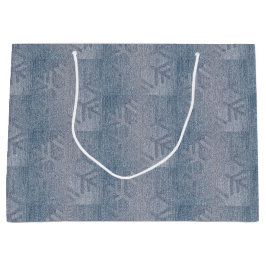 Denim Mode Julsnöflingor Mönster