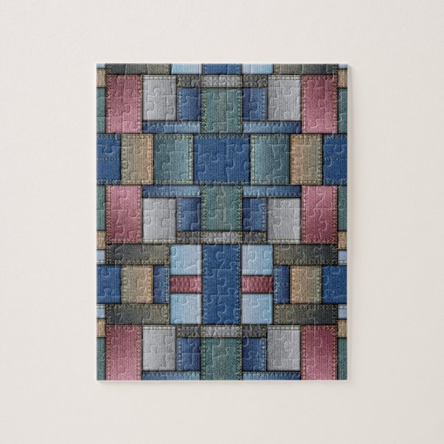Denim Mönster Pussel (Vertikal)