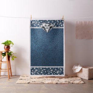 Denim och diamant fotobakgrund Fotobås Tyg
