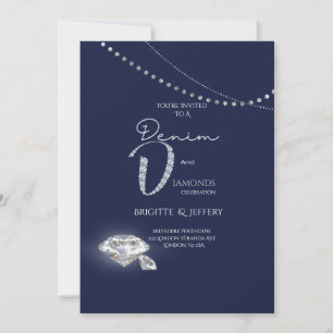 Denim och diamant inbjudan