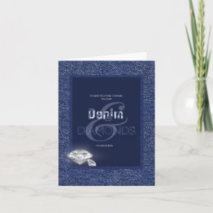 Denim och diamant inbjudan
