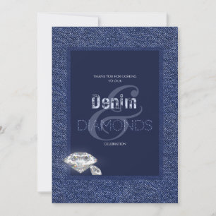 Denim och diamant inbjudan