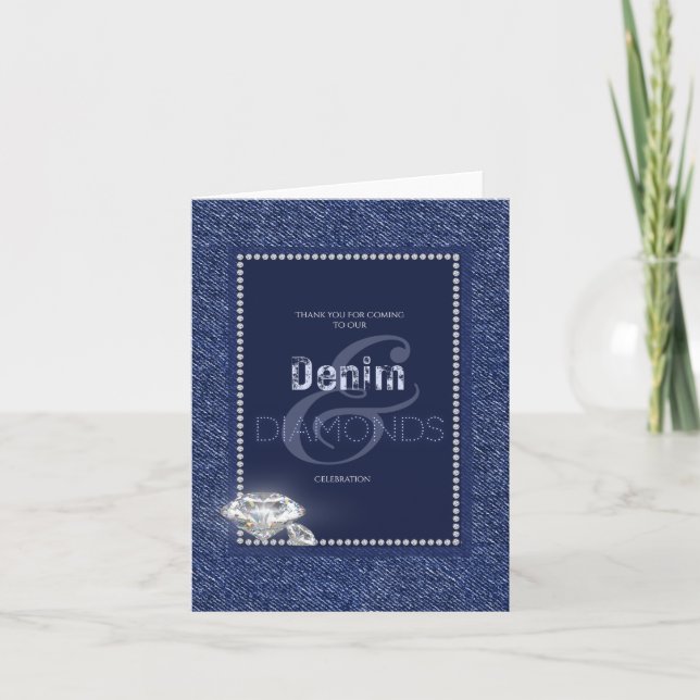 Denim och diamant inbjudan (Framsida)