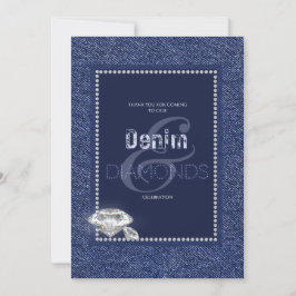 Denim och diamant inbjudan