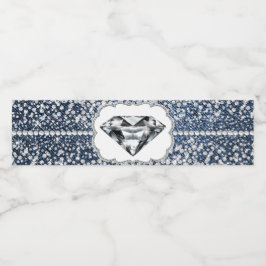 Denim och diamant vattenflasketiketter vattenflaskor etikett