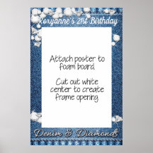 Denim och Diamanter Fotoautomat Ram Prop Poster