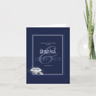 Denim och diamanter inbjudan