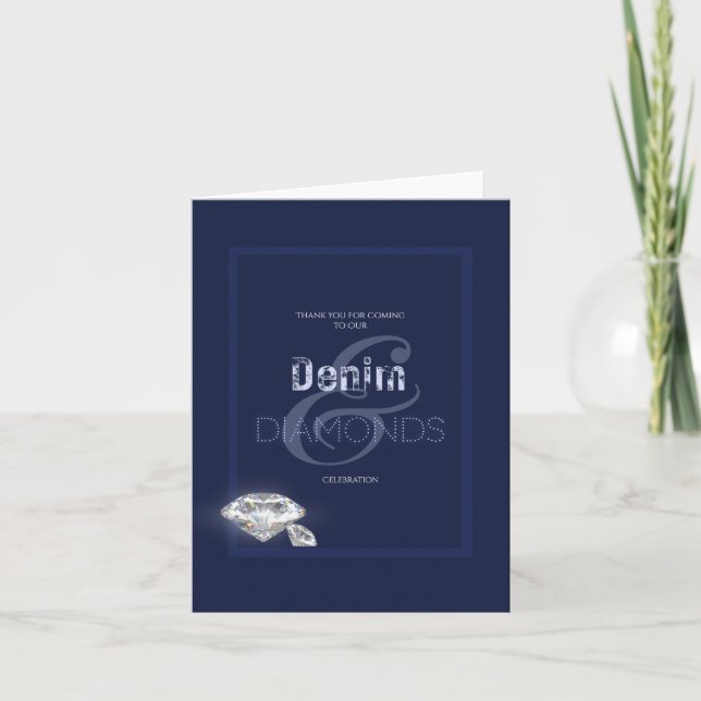 Denim och diamanter inbjudan (Framsida)