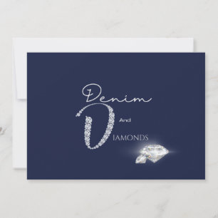 Denim och diamanter inbjudningar