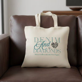 Denim och diamanter western bachelorette tygkasse