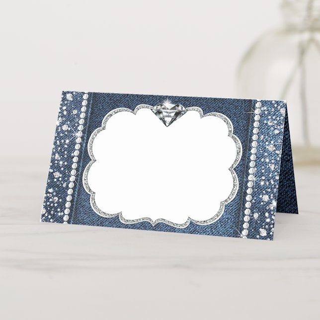Denim och Diamond Placeringskort (Skapare uppladdad)
