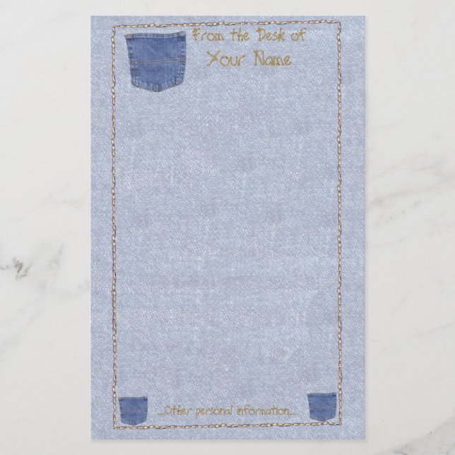 Denim och ficka stationär (Framsida)