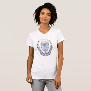 Denim och Flower T Shirt - Blommar på Denim