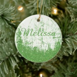 Denim och glitter personlig keramisk julgransprydn julgransprydnad keramik