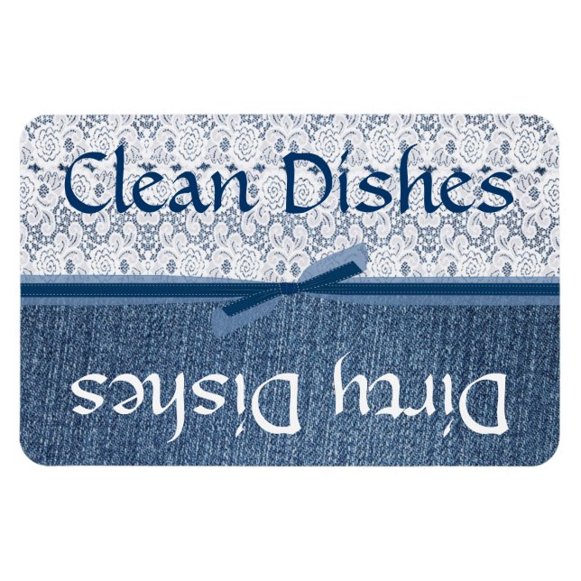 Denim och Snöre Dishwasher Magnet (Horisontell)