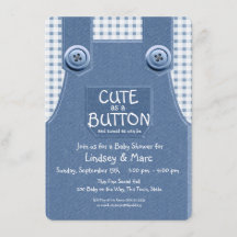 Denim Overalls Cute som Button Blue