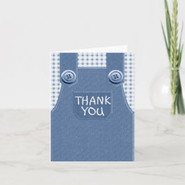 Denim Overalls Tack Anteckningskort