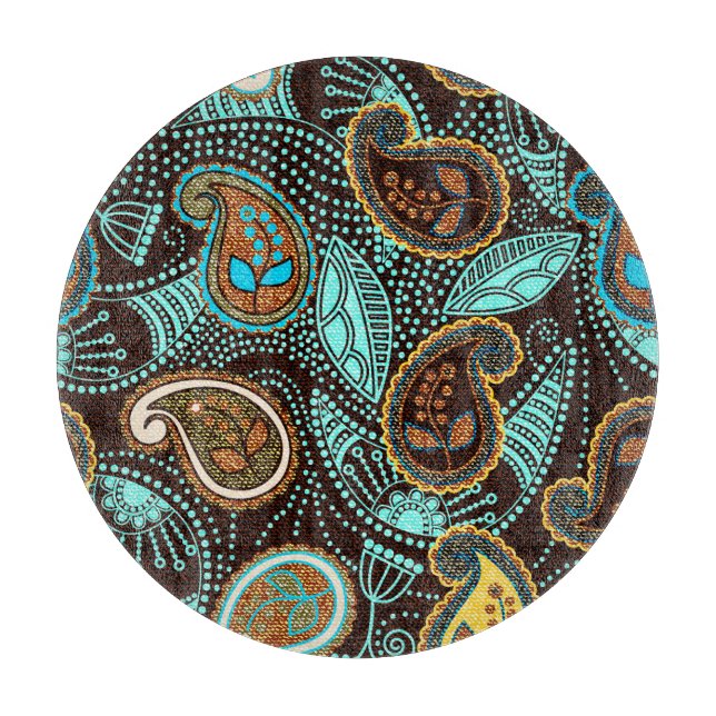 Denim Paisley: Seamless Jeans Struktur Mönster (Framsidan)