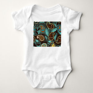 Denim Paisley: Seamless Jeans Struktur Mönster T Shirt