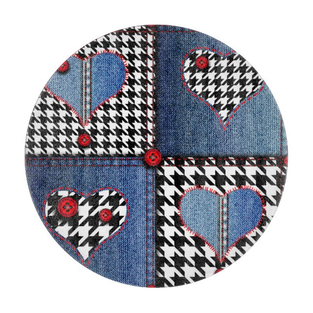 Denim Patchwork: Seamless Fabric Mönster (Framsidan)