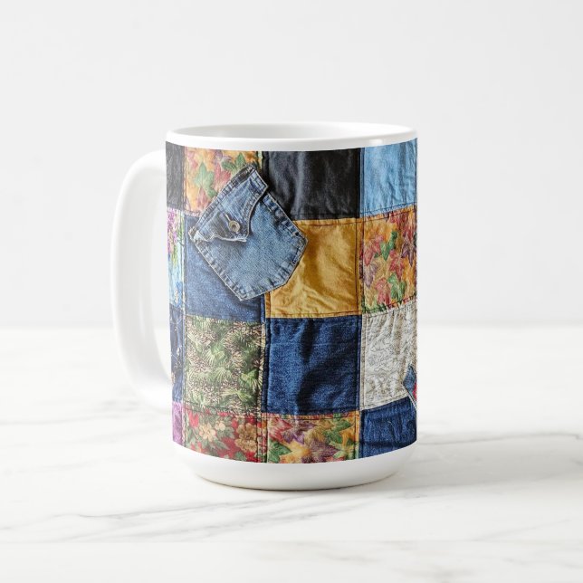 Denim Pocket Quilt Kaffemugg (Framsida vänster)