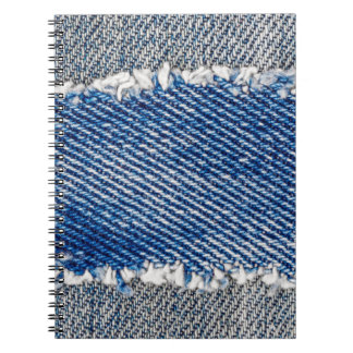 Denim ram. Rippat denim-tyg med ytterkant kant  Anteckningsbok