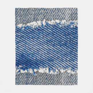 Denim ram. Rippat denim-tyg med ytterkant kant  Fleecefilt