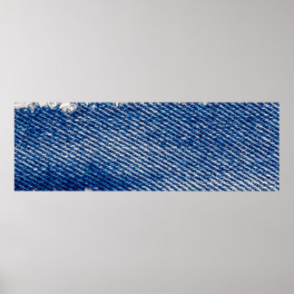 Denim ram. Rippat denim-tyg med ytterkant kant Poster