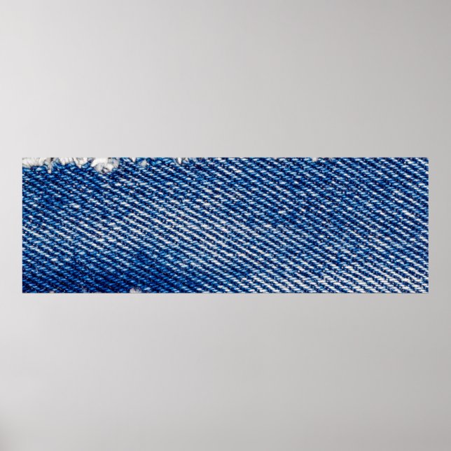 Denim ram. Rippat denim-tyg med ytterkant kant Poster (Framsidan)