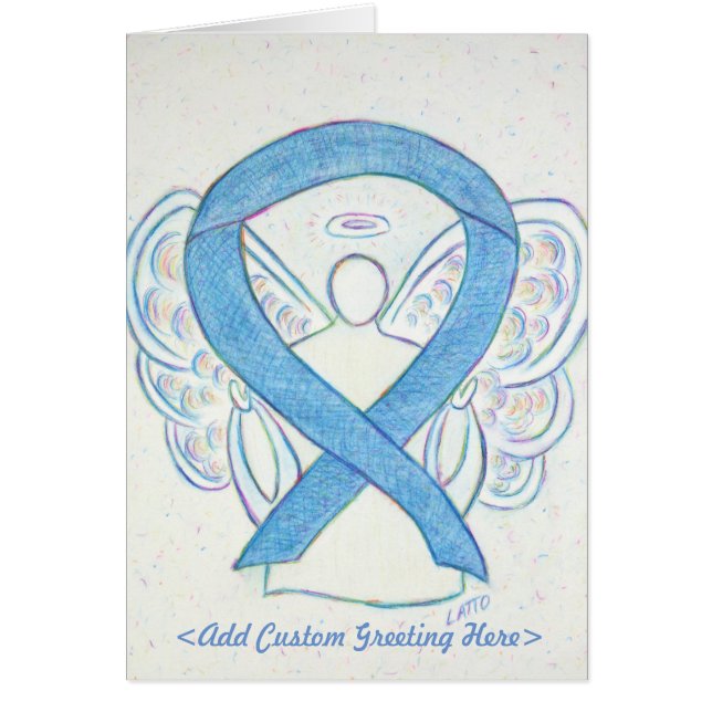 Denim Ribbon Angel-gratulationskort Hälsningskort (Framsidan)