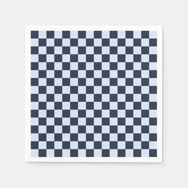 Denim rinse checkerboard pattern pappersservett (Framsidan)