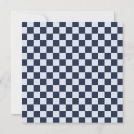 Denim rinse checkerboard pattern tack kort