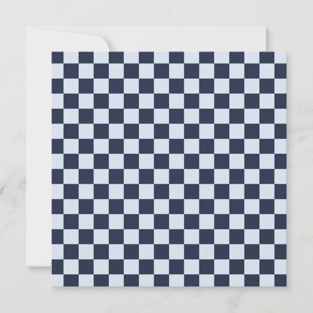 Denim rinse checkerboard pattern tack kort (Framsida)
