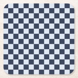 Denim rinse checkerboard pattern underlägg papper kvadrat