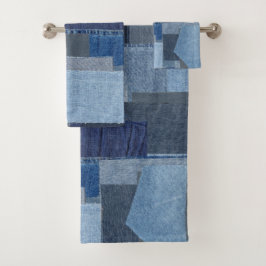 Denim Shibori för Boro Boro blåttJean Patchwork