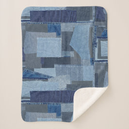 Denim Shibori för Boro Boro blåttJean Patchwork