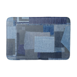 Denim Shibori för Boro Boro blåttJean Patchwork Badrumsmatta