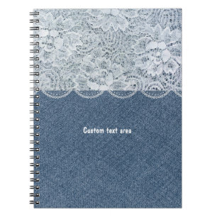 Denim & Snöre Personlig Rustic Journal bärbar dato Anteckningsbok