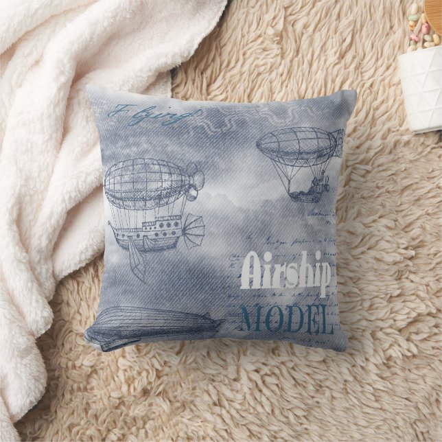 Denim Steampunk Kudde (Filt)