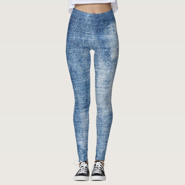 Denim Struktur: Tåligt Hål. Leggings (Framsida)